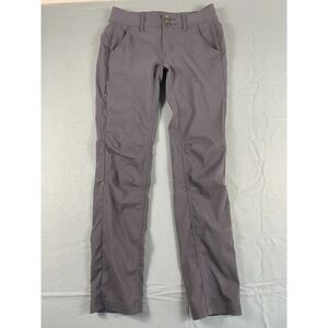 PrAna Convertible Hiking Pants Women Sz 0 Grey Nylon Outdoor Camping